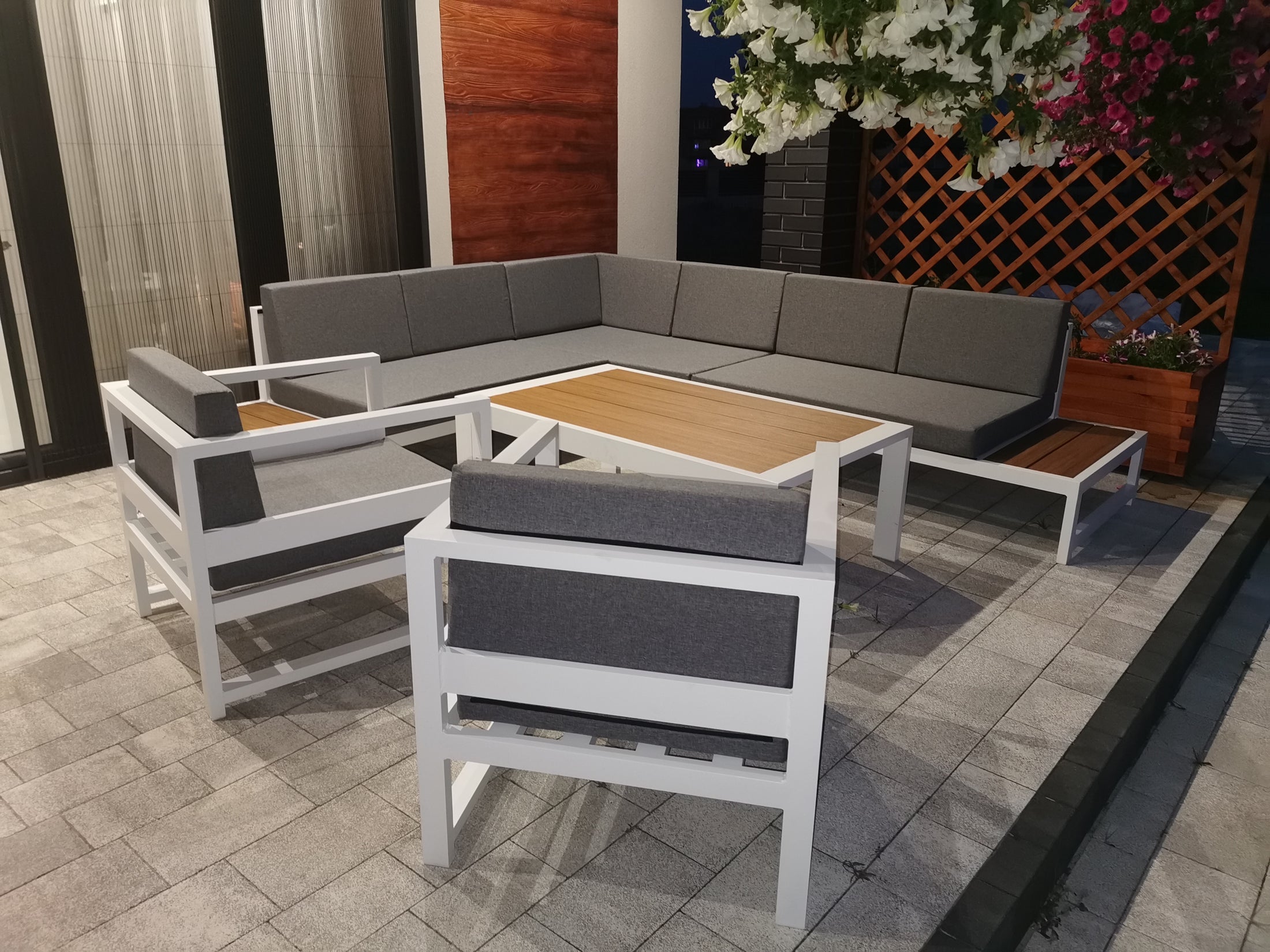Zestaw mebli ogrodowych Madera 278 × 233 cm