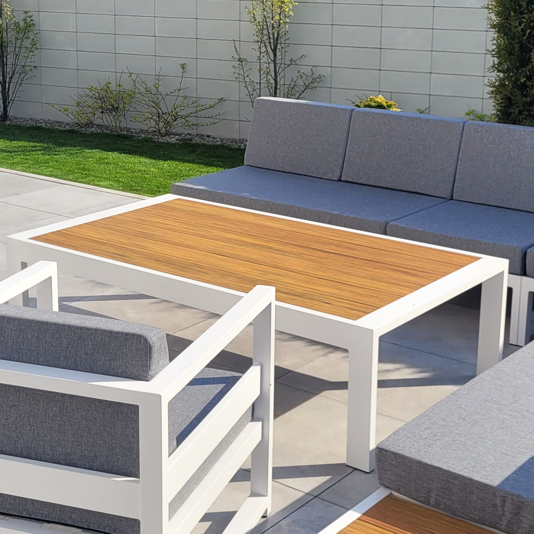 Torino Madera Standard - Zestaw mebli ogrodowych (narożnik +fotele + stolik kawowy)