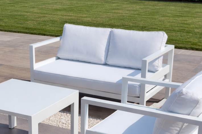 Sevilla Mini - zestaw mebli ogrodowych (sofa + fotel + pufa + stolik)