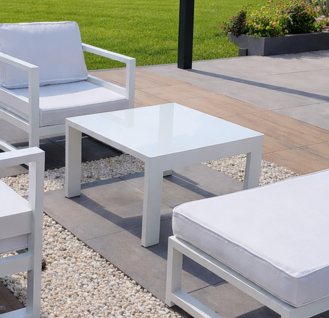 Sevilla Mini - zestaw mebli ogrodowych (sofa + fotel + pufa + stolik)